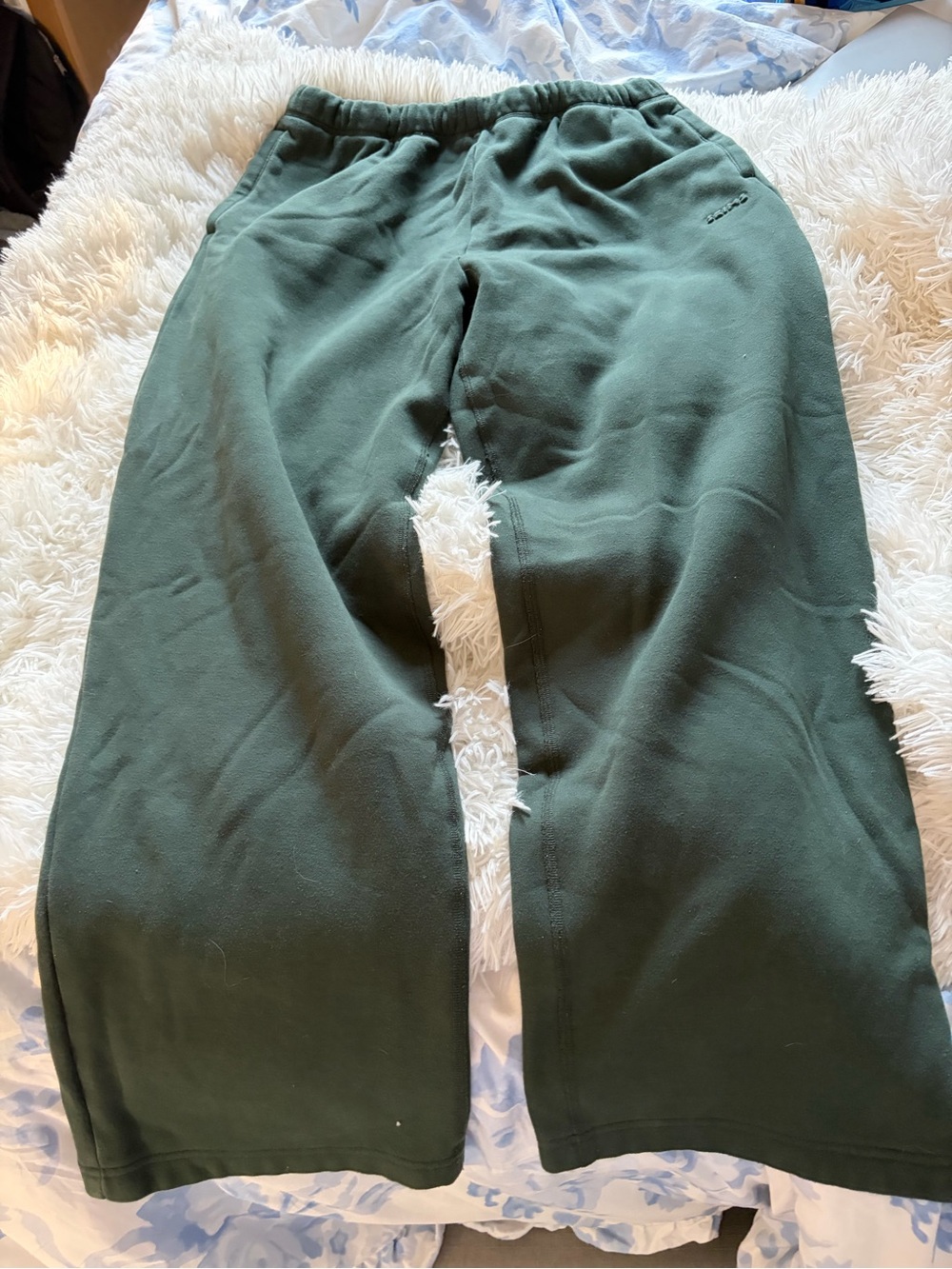 SKIMS dark Green Wide-Leg Sweatpants